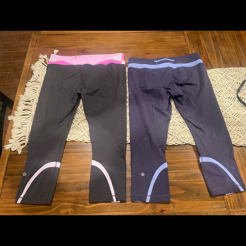 Two pairs of lululemon crops